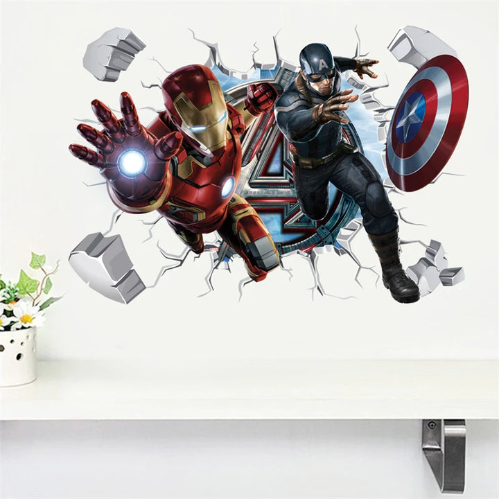 Iron Man And Captain America Wall Stickers