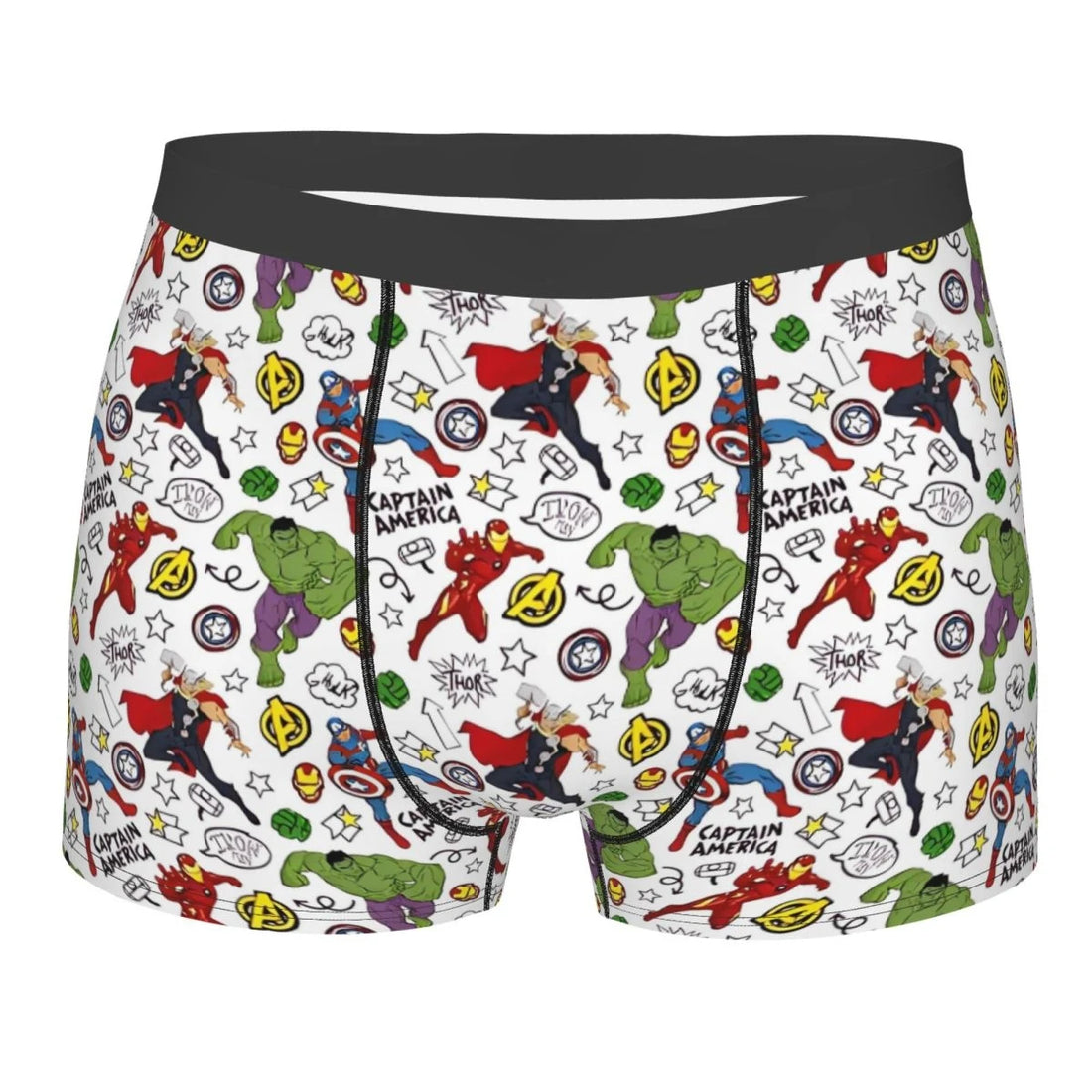 Boxer Iron Man Blanc