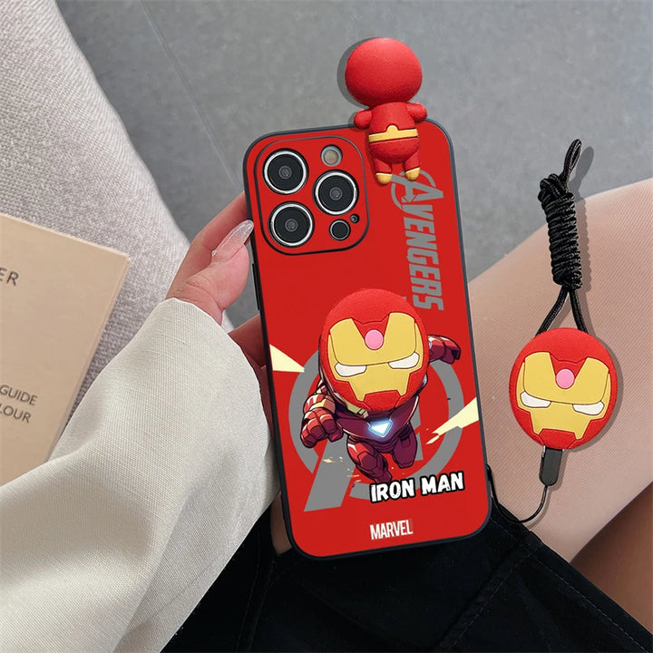 Coque iPhone Iron Man Chibi Rouge