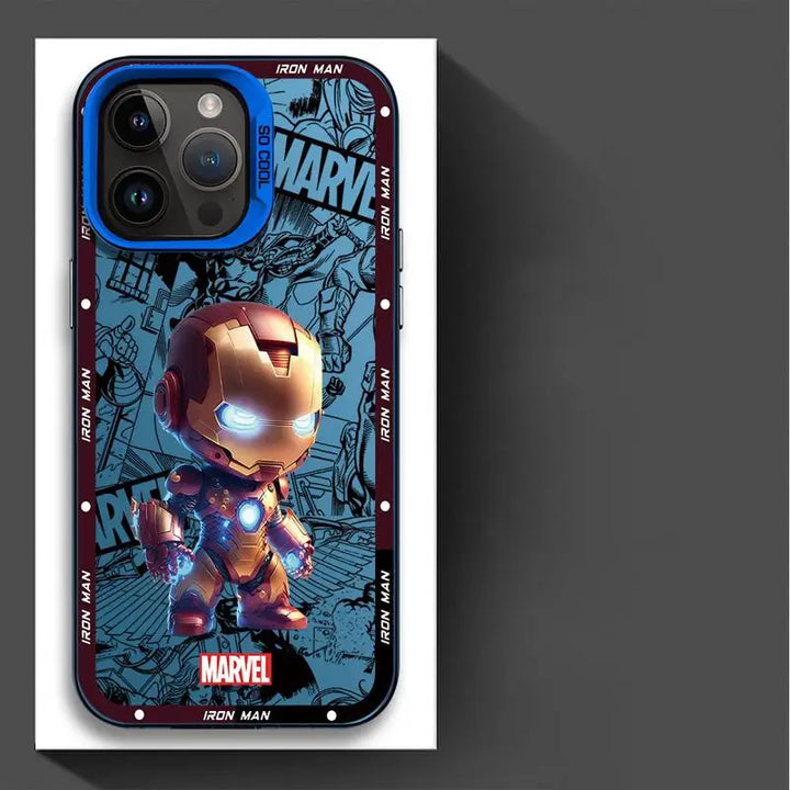 Coque Iphone Iron Man Bleu
